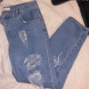 Blue Denim Boyfriend Jeans
